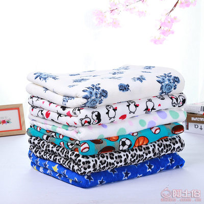 義烏廠家直銷 多色多尺寸印花珊瑚絨毛毯ZM002，現貨供應定制服務